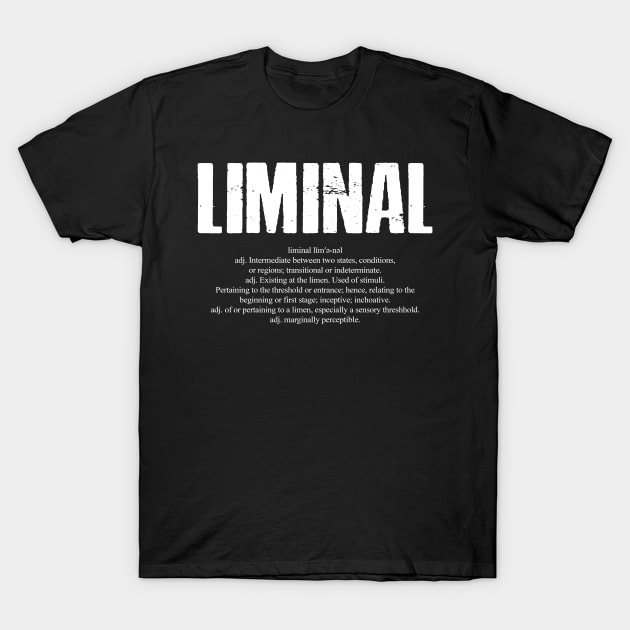 Liminal Dictionary Word Definition T-Shirt by AltrusianGrace